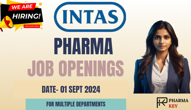 Intas Pharmaceuticals walk-in interview for multiple positions