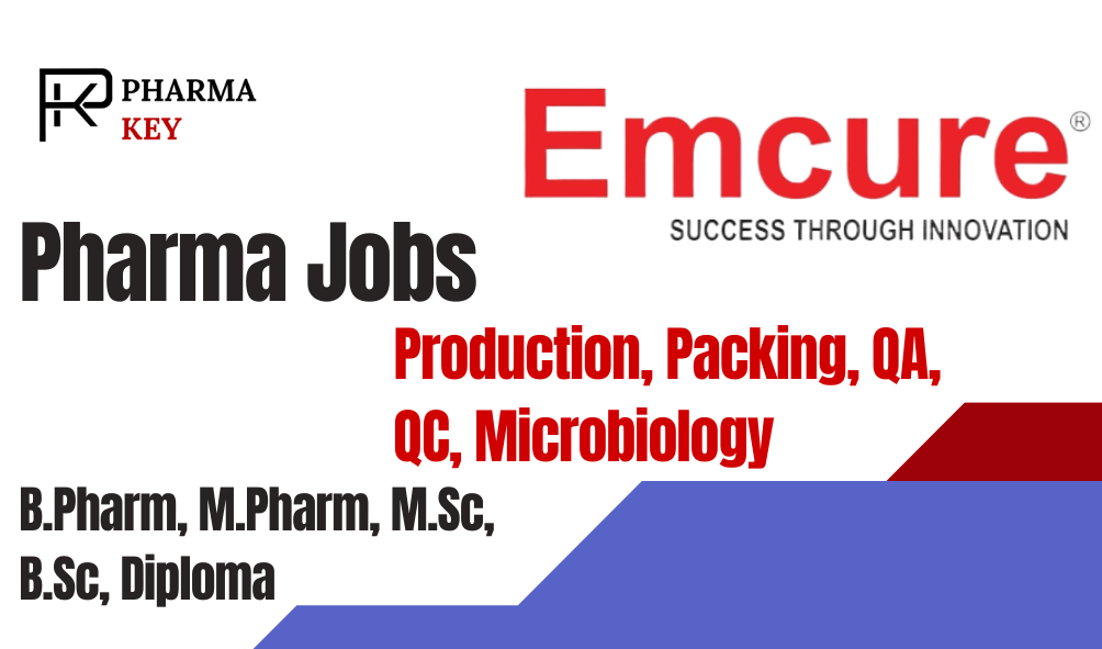 Emcure Pharmaceuticals Job Openings