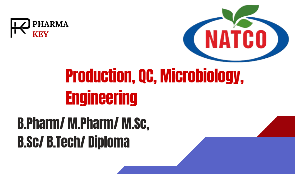 Natco Pharma Job Openings – Walk-In Interview for Production, Engineering, QC, and Microbiology Roles