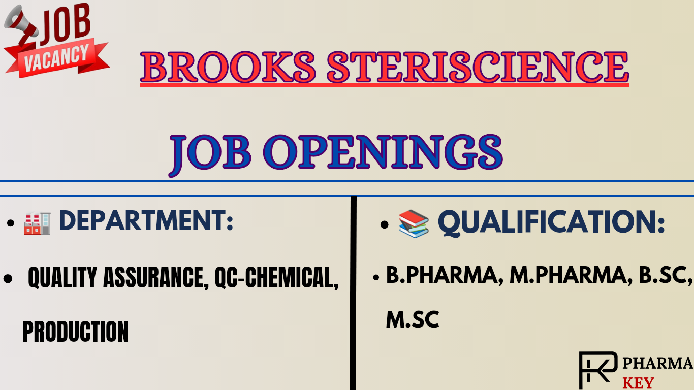 Job Openings at Brooks Steriscience Limited