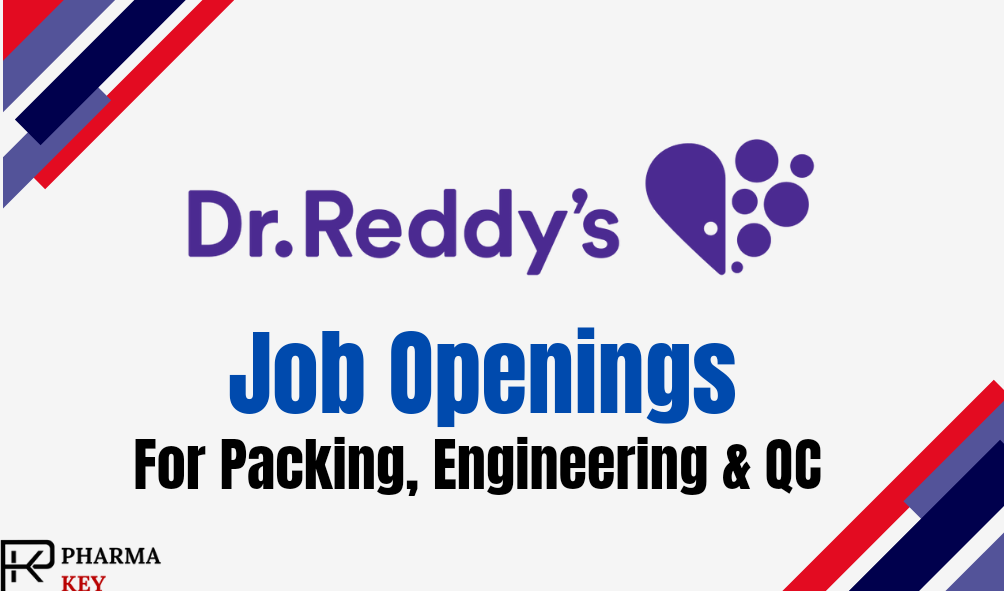 Dr. Reddy's Laboratories job openings in Visakhapatnam 2024