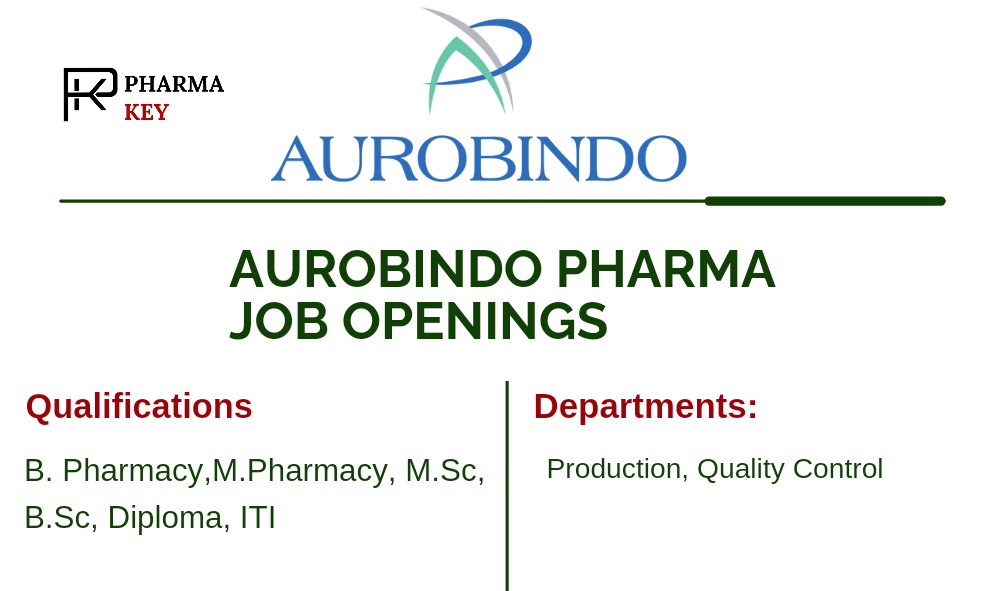 Aurobindo Eugia Pharma Job Opening – Walk-In Interviews