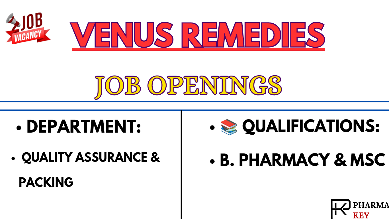 Venus Remedies Ltd Jobs in Baddi