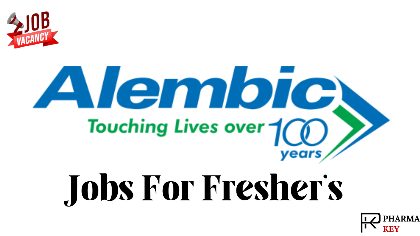 Alembic job opening for trainees in Mechanical, Electrical, and Pharmacy