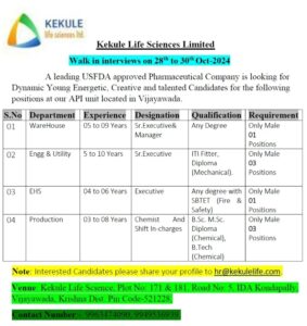 Kekule Life Sciences Job Openings