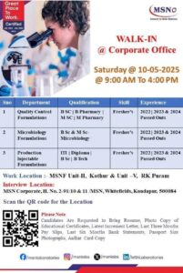 MSN Pharma Jobs