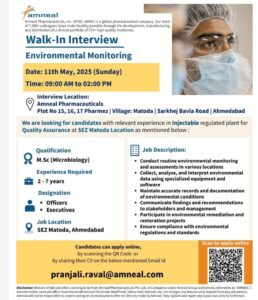 Job opening Amneal Pharmaceuticals pharma jobs