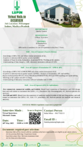 Lupin Pharma Jobs