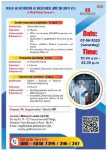 Job Opening at Medreich