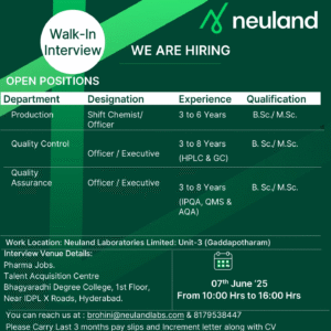 Job opening for Neuland Laboratories