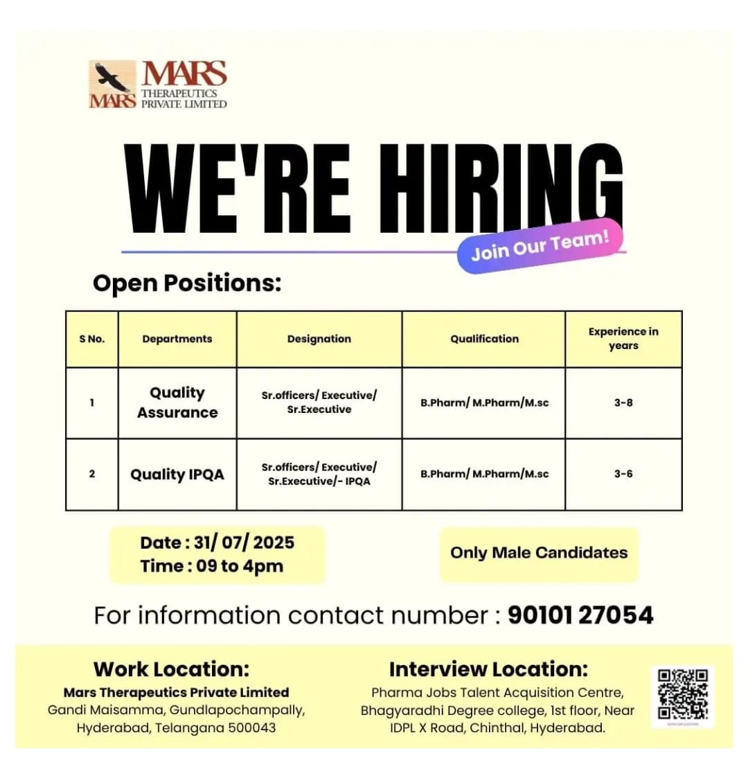 Mars Therapeutics Job Opening