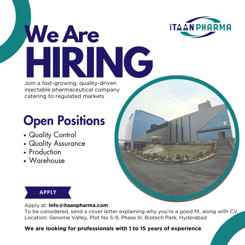 Itaan Pharma pharma jobs Opening