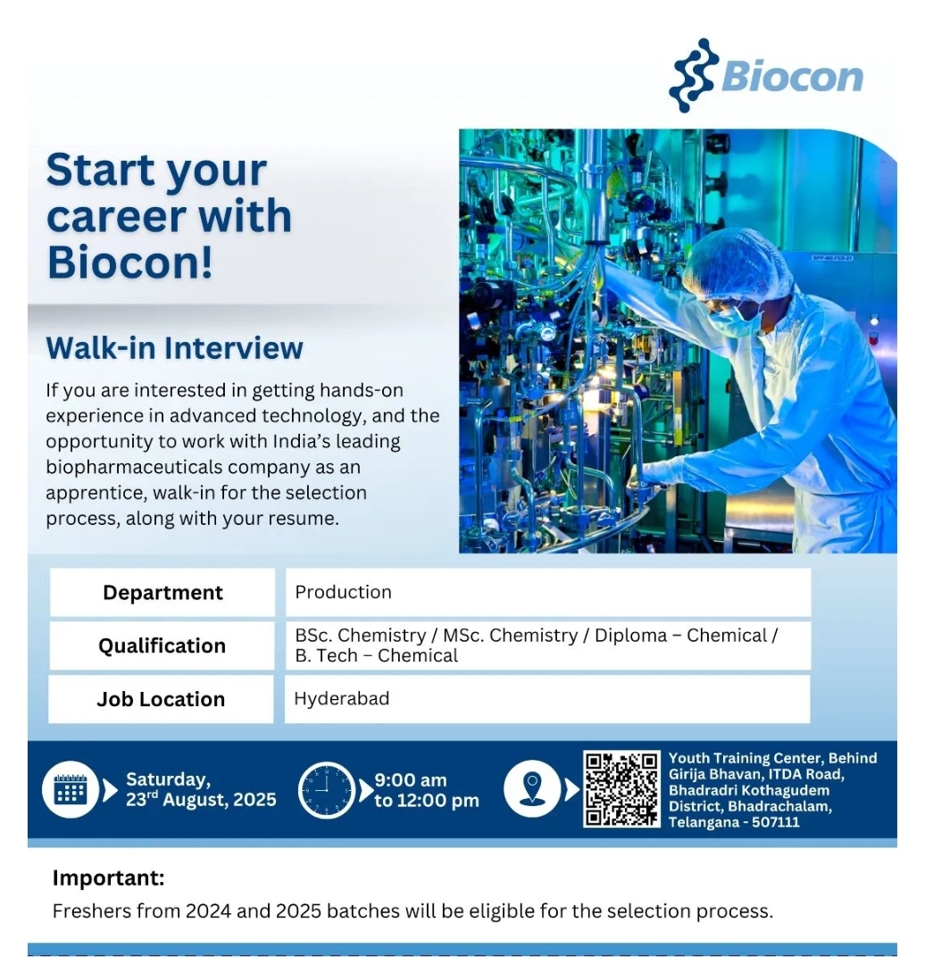 Job Opening for Biocon