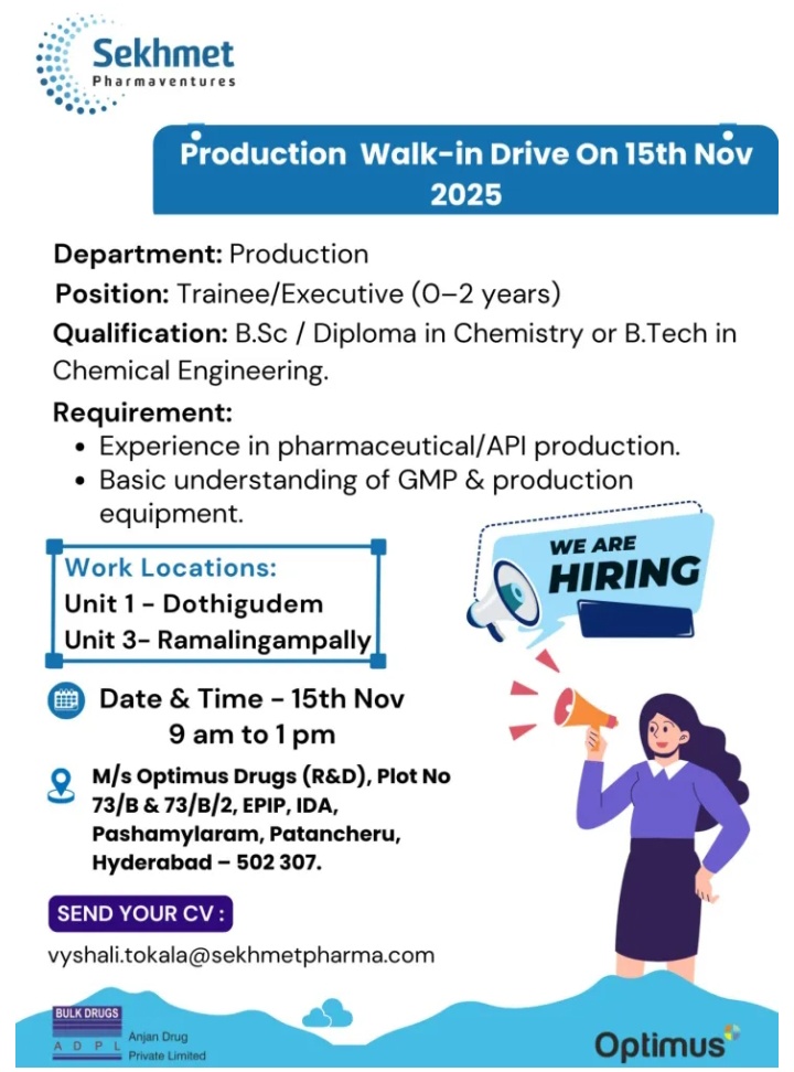 Job Opening at Sekhmet Pharmaventures