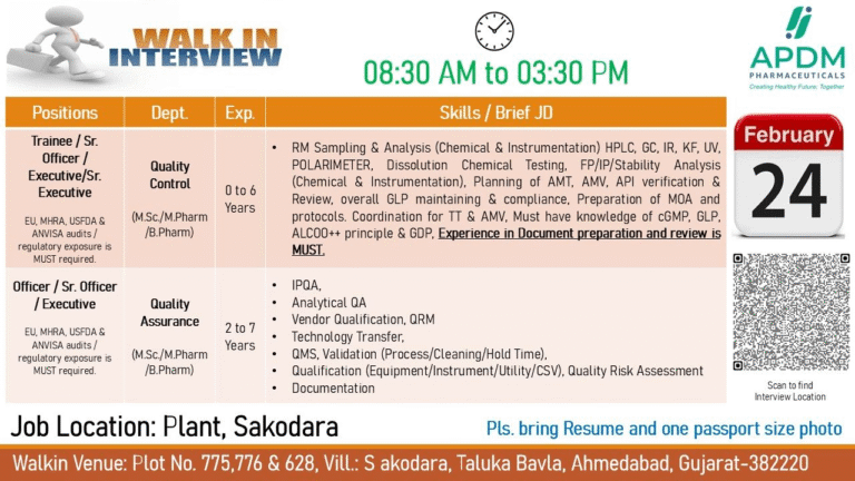 APDM Pharmaceuticals Pharma Jobs