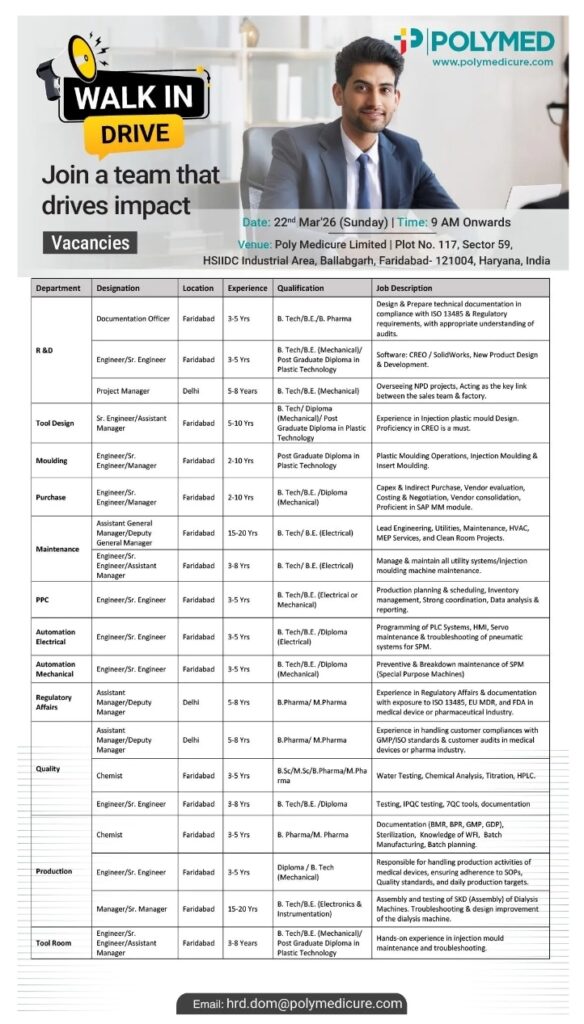 PolyMed Pharma jobs Production Quality Engineering