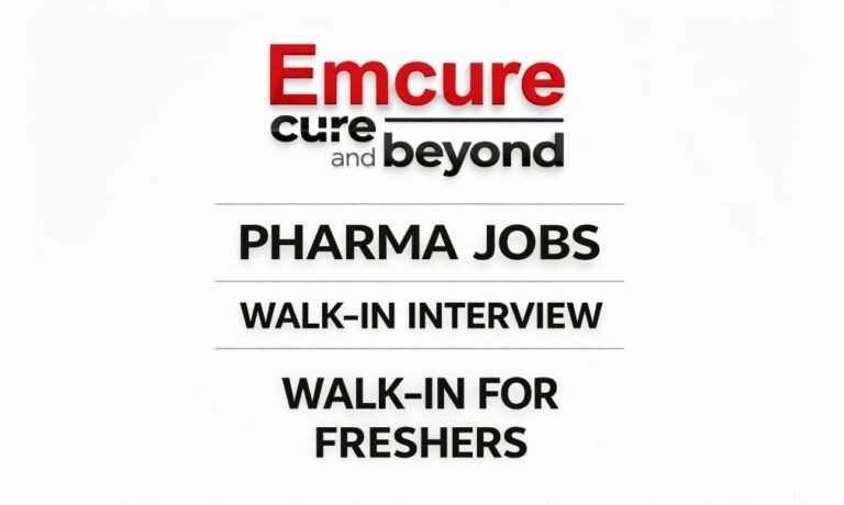 Emcure Pharma Jobs for Production Quality Walk In 16th April 2026 ...