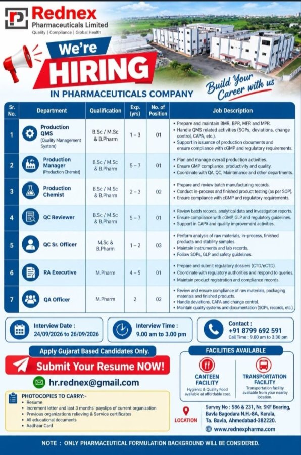 Rednex Pharma Jobs