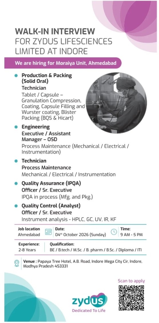 Zydus Pharma Jobs